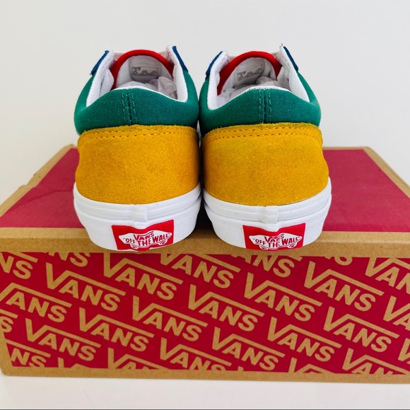 Vans Old Skool Low ‘Yacht Club’ Blue Green Yellow Sneakers 500714 Kid’s Size 3 - Picture 6 of 10
